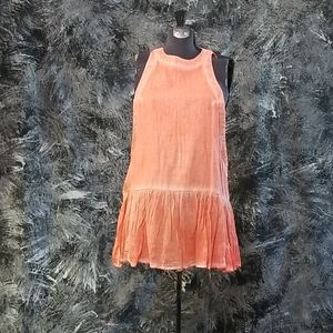 Free People loose top, coral cover-up, nwt